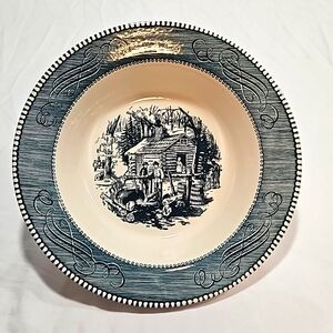 VTG Currier and Ives Serving Bowl